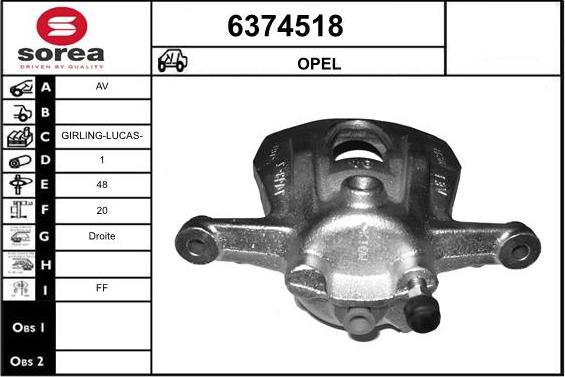 STARTCAR 6374518 - Тормозной суппорт autospares.lv