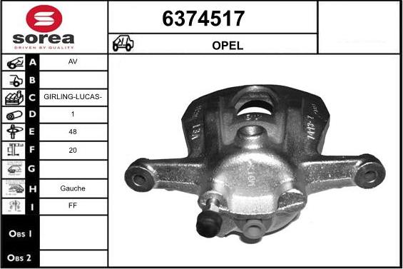 STARTCAR 6374517 - Тормозной суппорт autospares.lv