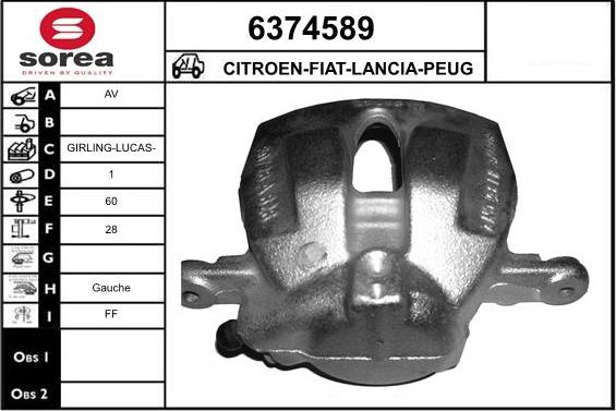 STARTCAR 6374589 - Тормозной суппорт autospares.lv