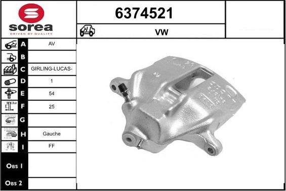 STARTCAR 6374521 - Тормозной суппорт autospares.lv