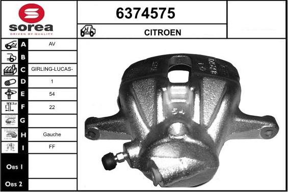 STARTCAR 6374575 - Тормозной суппорт autospares.lv