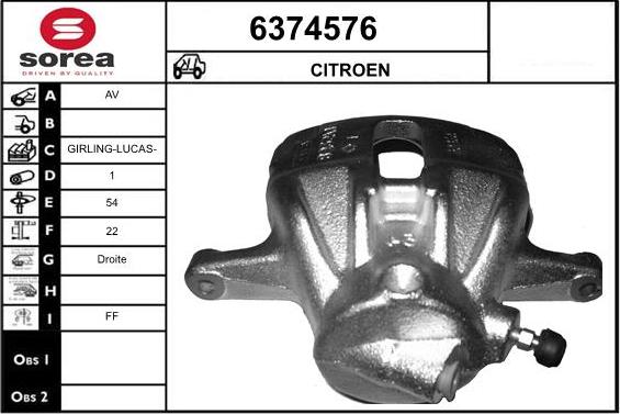 STARTCAR 6374576 - Тормозной суппорт autospares.lv