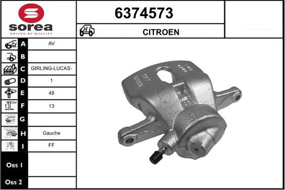 STARTCAR 6374573 - Тормозной суппорт autospares.lv