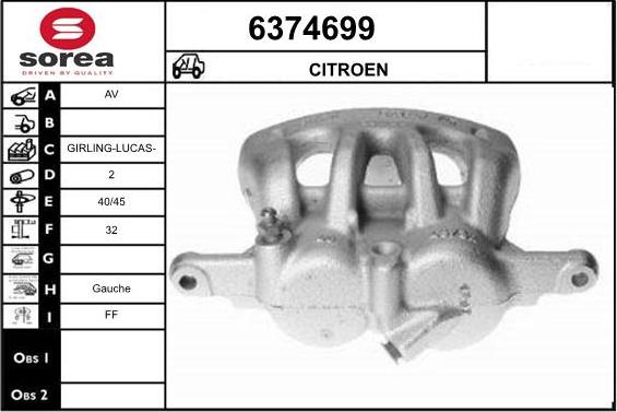 STARTCAR 6374699 - Тормозной суппорт autospares.lv