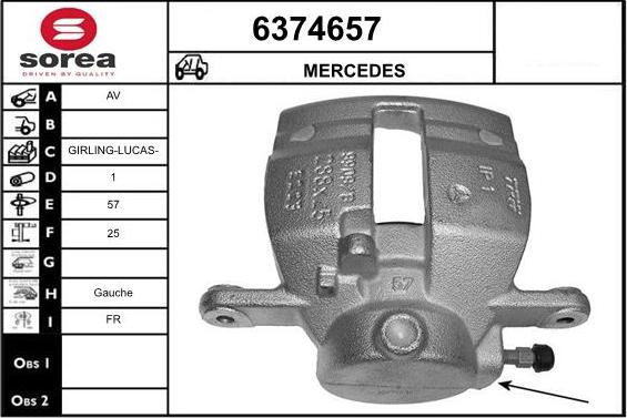 STARTCAR 6374657 - Тормозной суппорт autospares.lv