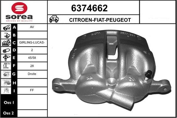 STARTCAR 6374662 - Тормозной суппорт autospares.lv