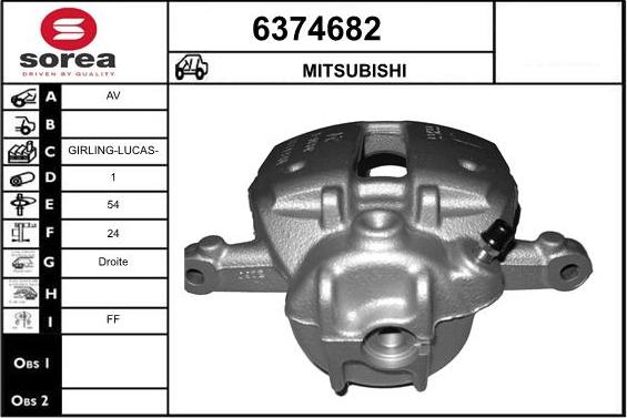 STARTCAR 6374682 - Тормозной суппорт autospares.lv