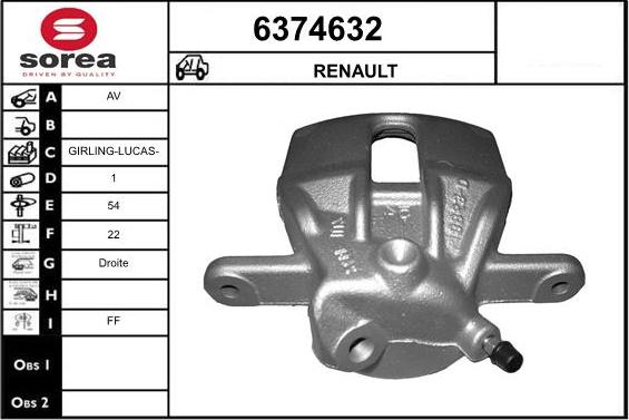 STARTCAR 6374632 - Тормозной суппорт autospares.lv