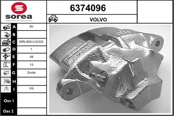 STARTCAR 6374096 - Тормозной суппорт autospares.lv