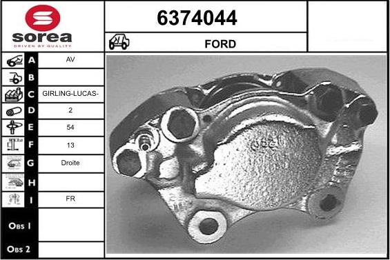 STARTCAR 6374044 - Тормозной суппорт autospares.lv