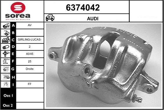 STARTCAR 6374042 - Тормозной суппорт autospares.lv