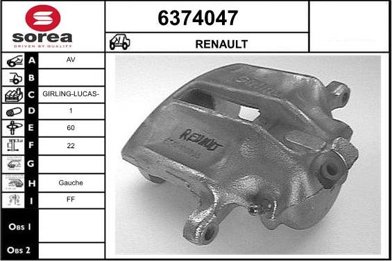 STARTCAR 6374047 - Тормозной суппорт autospares.lv