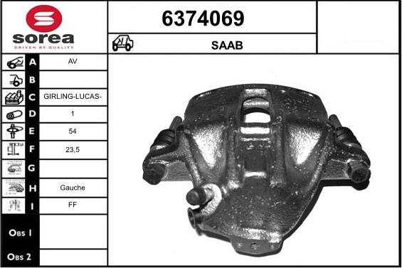 STARTCAR 6374069 - Тормозной суппорт autospares.lv