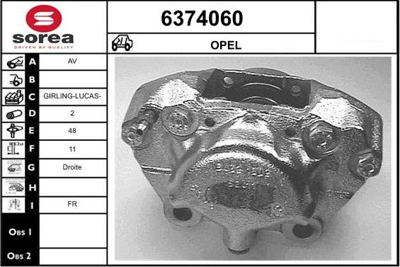 STARTCAR 6374060 - Тормозной суппорт autospares.lv