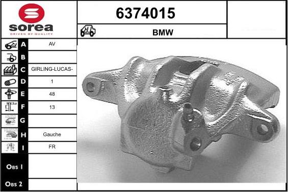 STARTCAR 6374015 - Тормозной суппорт autospares.lv