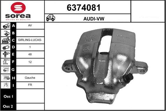 STARTCAR 6374081 - Тормозной суппорт autospares.lv