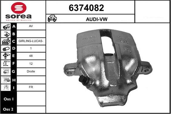 STARTCAR 6374082 - Тормозной суппорт autospares.lv