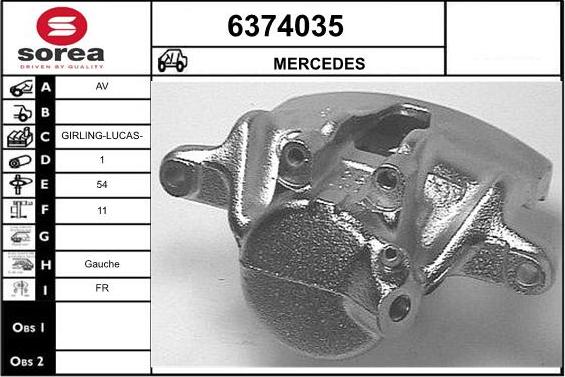 STARTCAR 6374035 - Тормозной суппорт autospares.lv