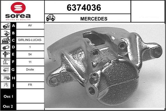STARTCAR 6374036 - Тормозной суппорт autospares.lv