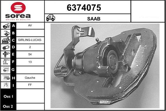 STARTCAR 6374075 - Тормозной суппорт autospares.lv