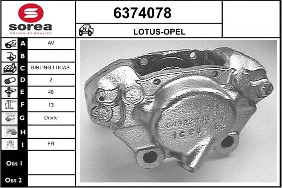 STARTCAR 6374078 - Тормозной суппорт autospares.lv