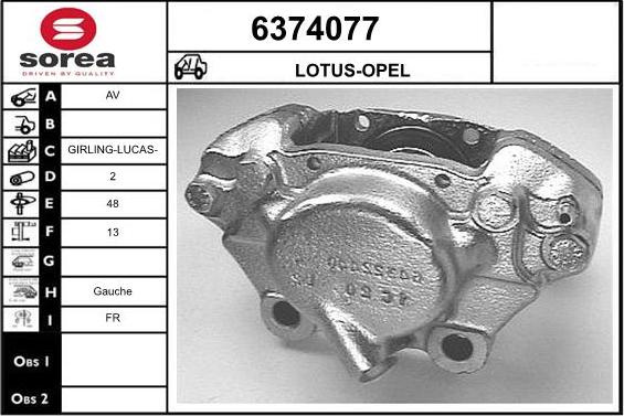 STARTCAR 6374077 - Тормозной суппорт autospares.lv