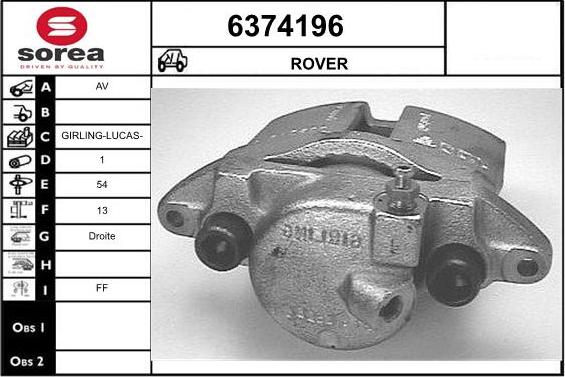 STARTCAR 6374196 - Тормозной суппорт autospares.lv