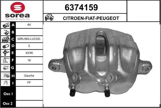 STARTCAR 6374159 - Тормозной суппорт autospares.lv