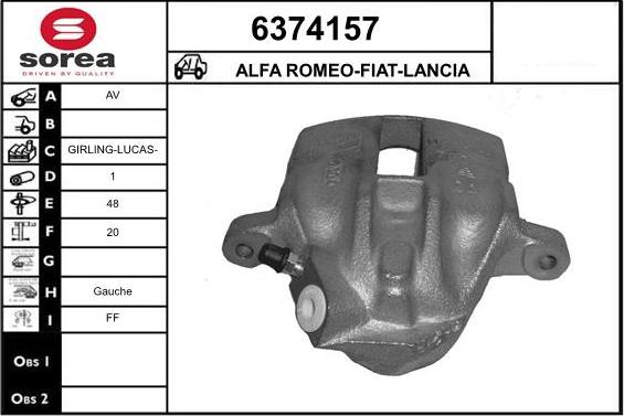 STARTCAR 6374157 - Тормозной суппорт autospares.lv