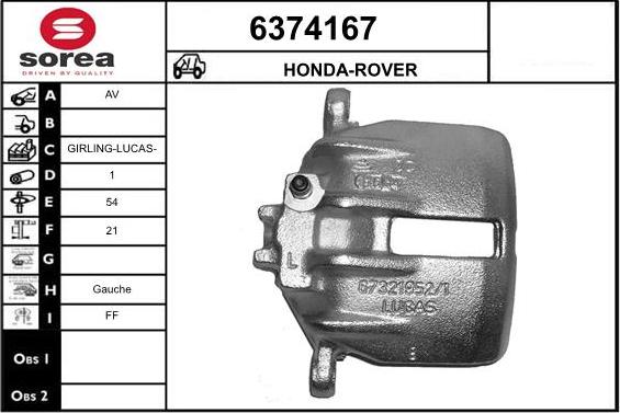 STARTCAR 6374167 - Тормозной суппорт autospares.lv