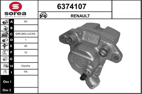 STARTCAR 6374107 - Тормозной суппорт autospares.lv