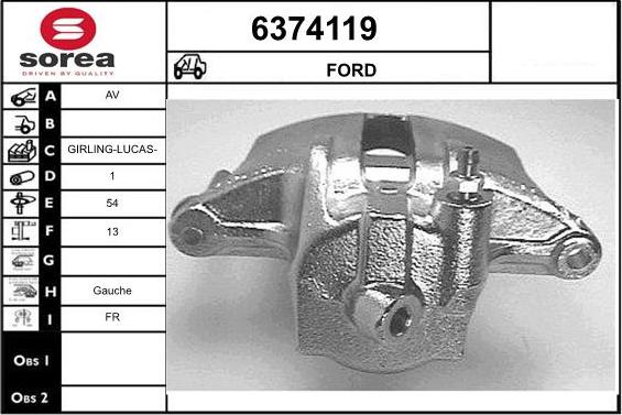 STARTCAR 6374119 - Тормозной суппорт autospares.lv