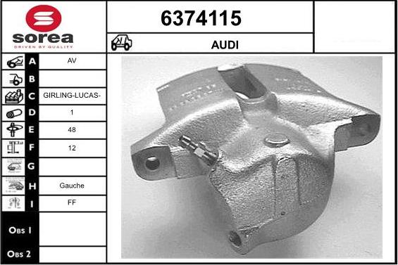 STARTCAR 6374115 - Тормозной суппорт autospares.lv