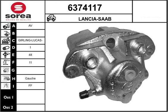 STARTCAR 6374117 - Тормозной суппорт autospares.lv