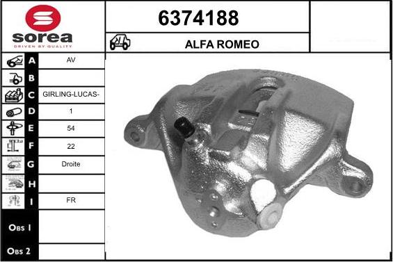 STARTCAR 6374188 - Тормозной суппорт autospares.lv