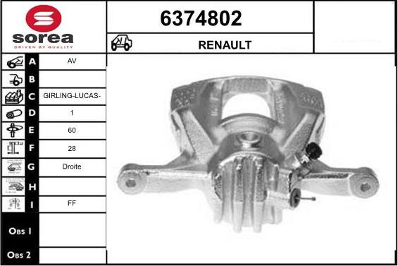 STARTCAR 6374802 - Тормозной суппорт autospares.lv