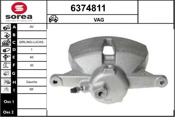 STARTCAR 6374811 - Тормозной суппорт autospares.lv