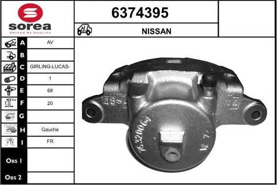 STARTCAR 6374395 - Тормозной суппорт autospares.lv