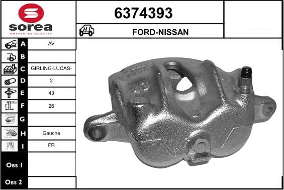 STARTCAR 6374393 - Тормозной суппорт autospares.lv