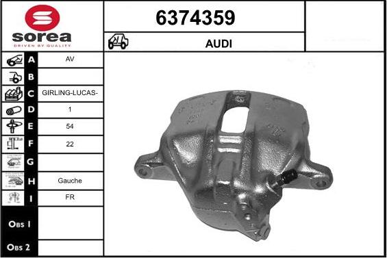 STARTCAR 6374359 - Тормозной суппорт autospares.lv