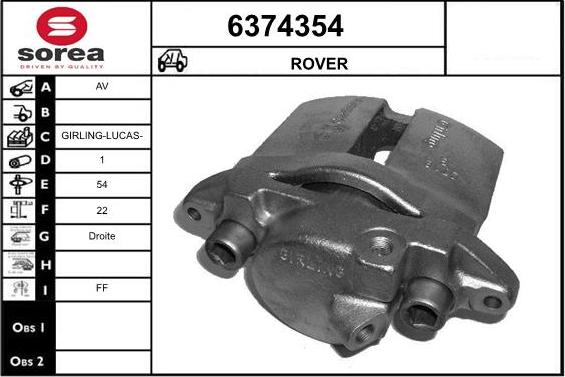 STARTCAR 6374354 - Тормозной суппорт autospares.lv