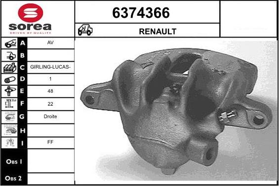 STARTCAR 6374366 - Тормозной суппорт autospares.lv