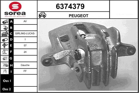 STARTCAR 6374379 - Тормозной суппорт autospares.lv