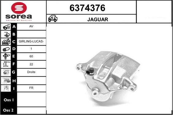 STARTCAR 6374376 - Тормозной суппорт autospares.lv