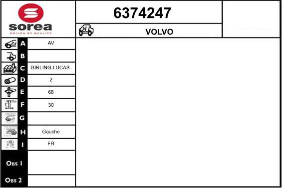 STARTCAR 6374247 - Тормозной суппорт autospares.lv