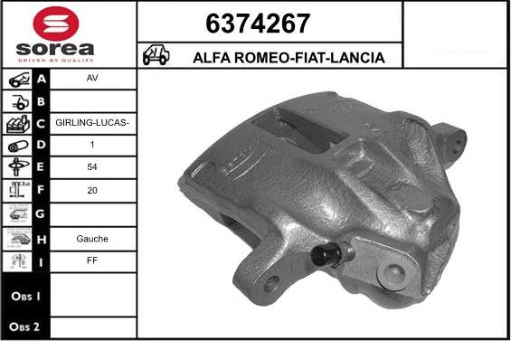 STARTCAR 6374267 - Тормозной суппорт autospares.lv