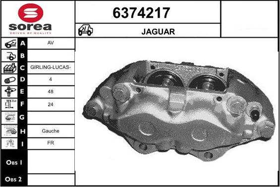 STARTCAR 6374217 - Тормозной суппорт autospares.lv