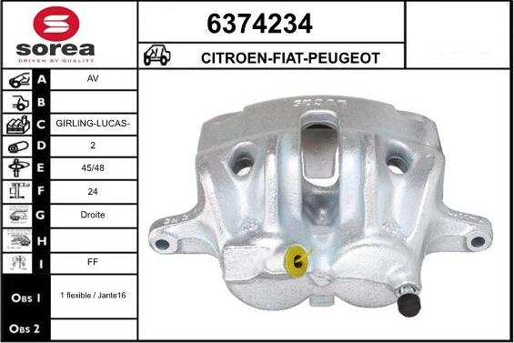 STARTCAR 6374234 - Тормозной суппорт autospares.lv