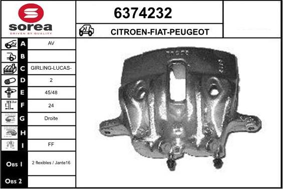 STARTCAR 6374232 - Тормозной суппорт autospares.lv