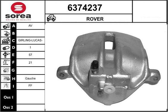 STARTCAR 6374237 - Тормозной суппорт autospares.lv